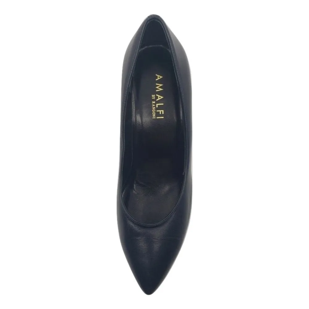 Amalfi Navy Leather Pumps