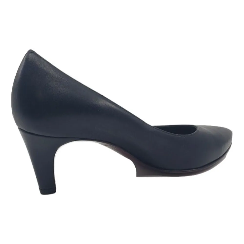 Amalfi Navy Leather Pumps