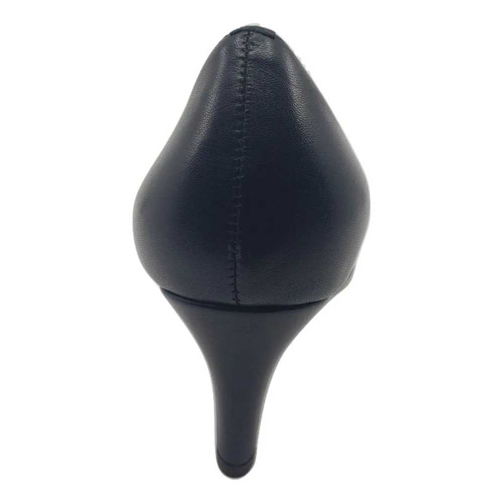 Amalfi Navy Leather Pumps