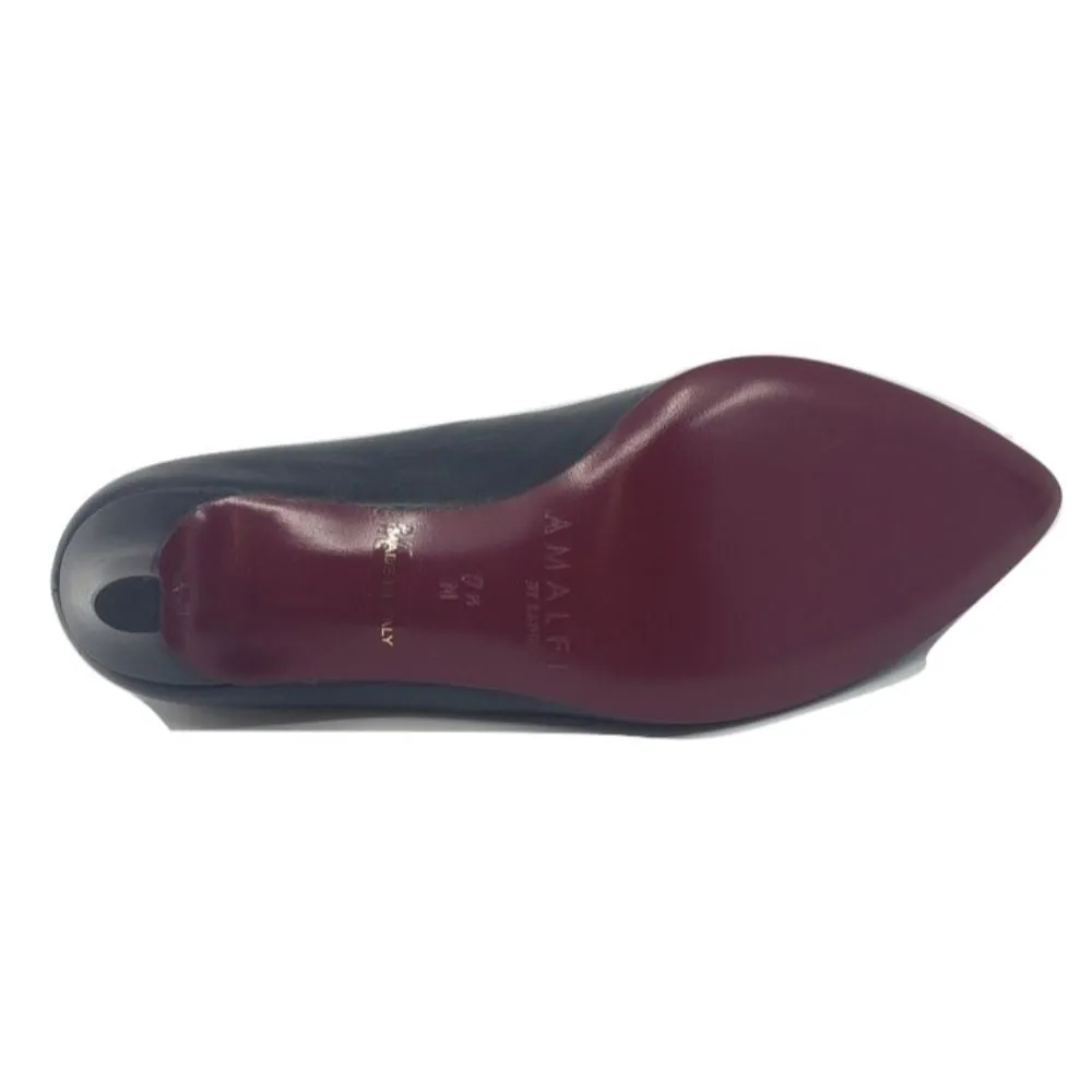 Amalfi Navy Leather Pumps
