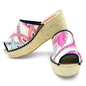 BOCCIOLO Pink Modern Wedge Espadrilles