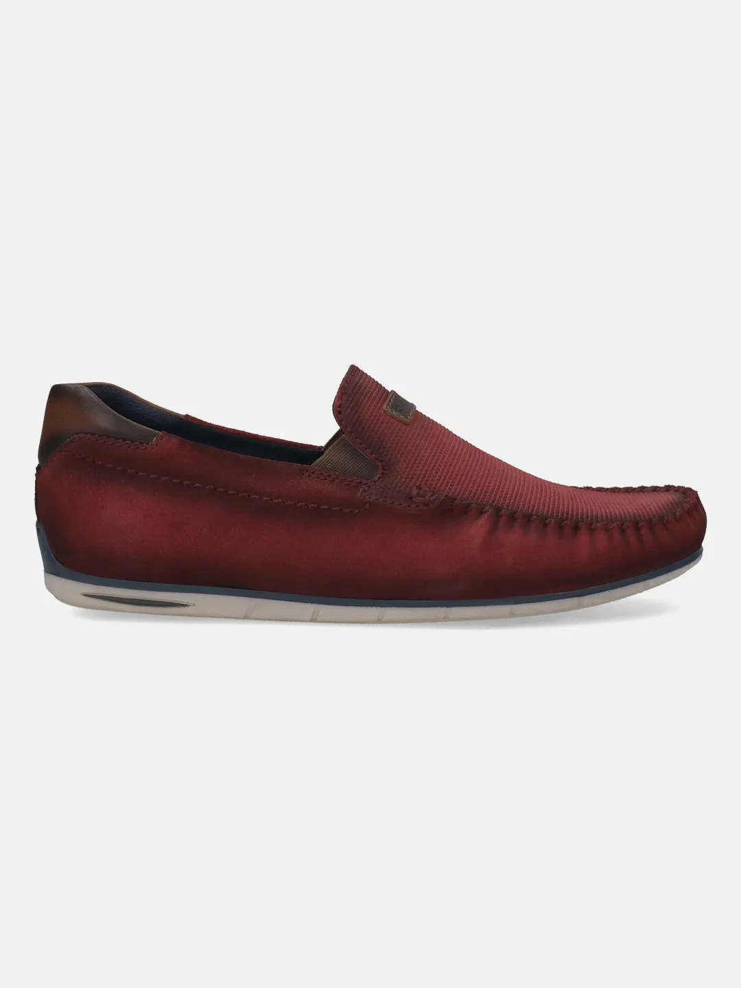bugatti Dark Red Premium Leather Slip On