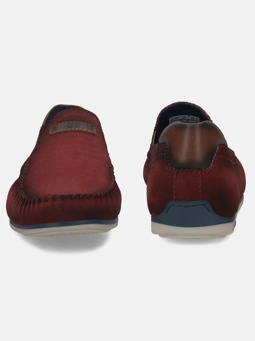 bugatti Dark Red Premium Leather Slip On