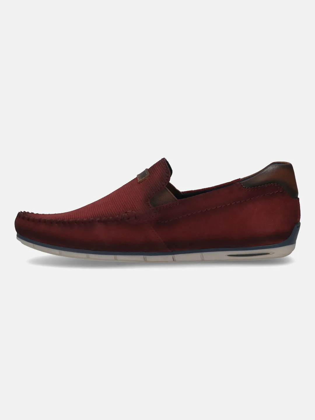bugatti Dark Red Premium Leather Slip On