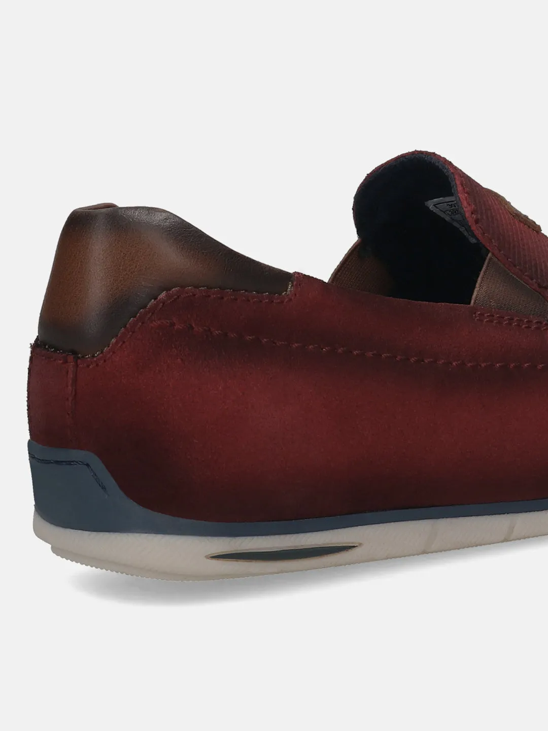 bugatti Dark Red Premium Leather Slip On