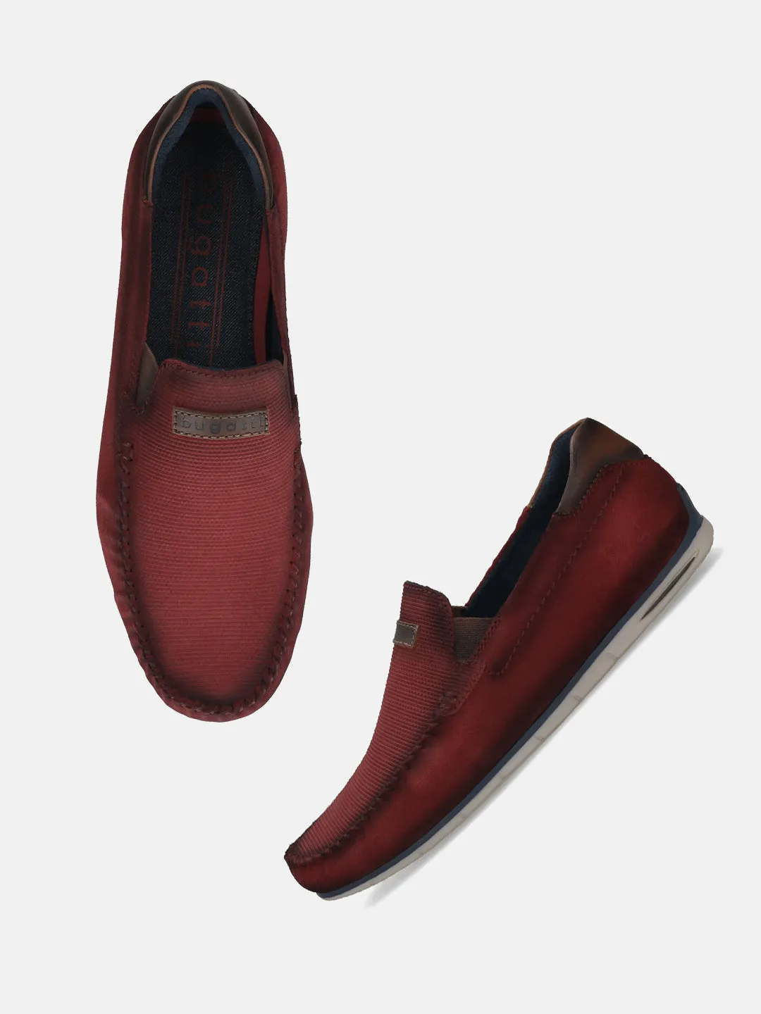 bugatti Dark Red Premium Leather Slip On