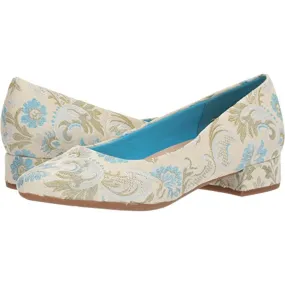 Caldise Ivory Pale Blue Fabric Easy Spirit Pumps