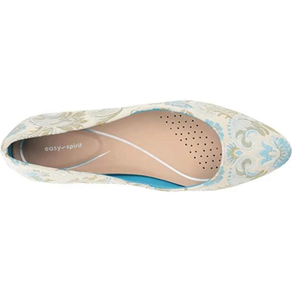 Caldise Ivory Pale Blue Fabric Easy Spirit Pumps