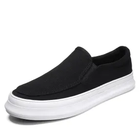 Casual Slip on Canvas Shoes Thick Bottom Loafers for Men | runandup