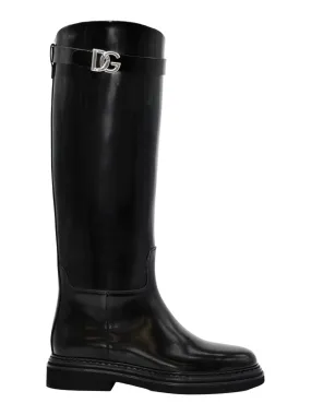 Dolce & Gabbana Equestrian Boot in Black