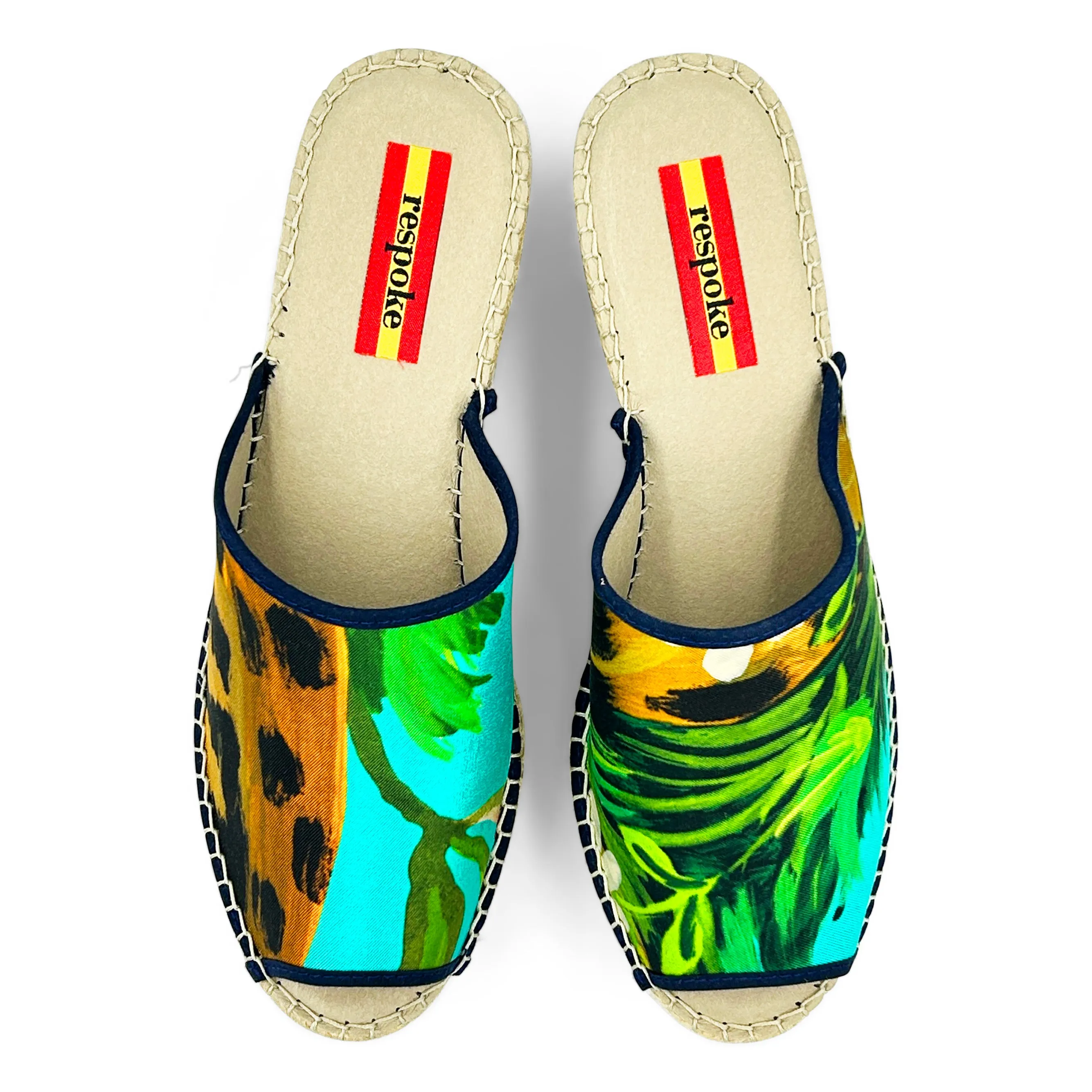 ELENA Turquoise Modern Wedge Espadrilles