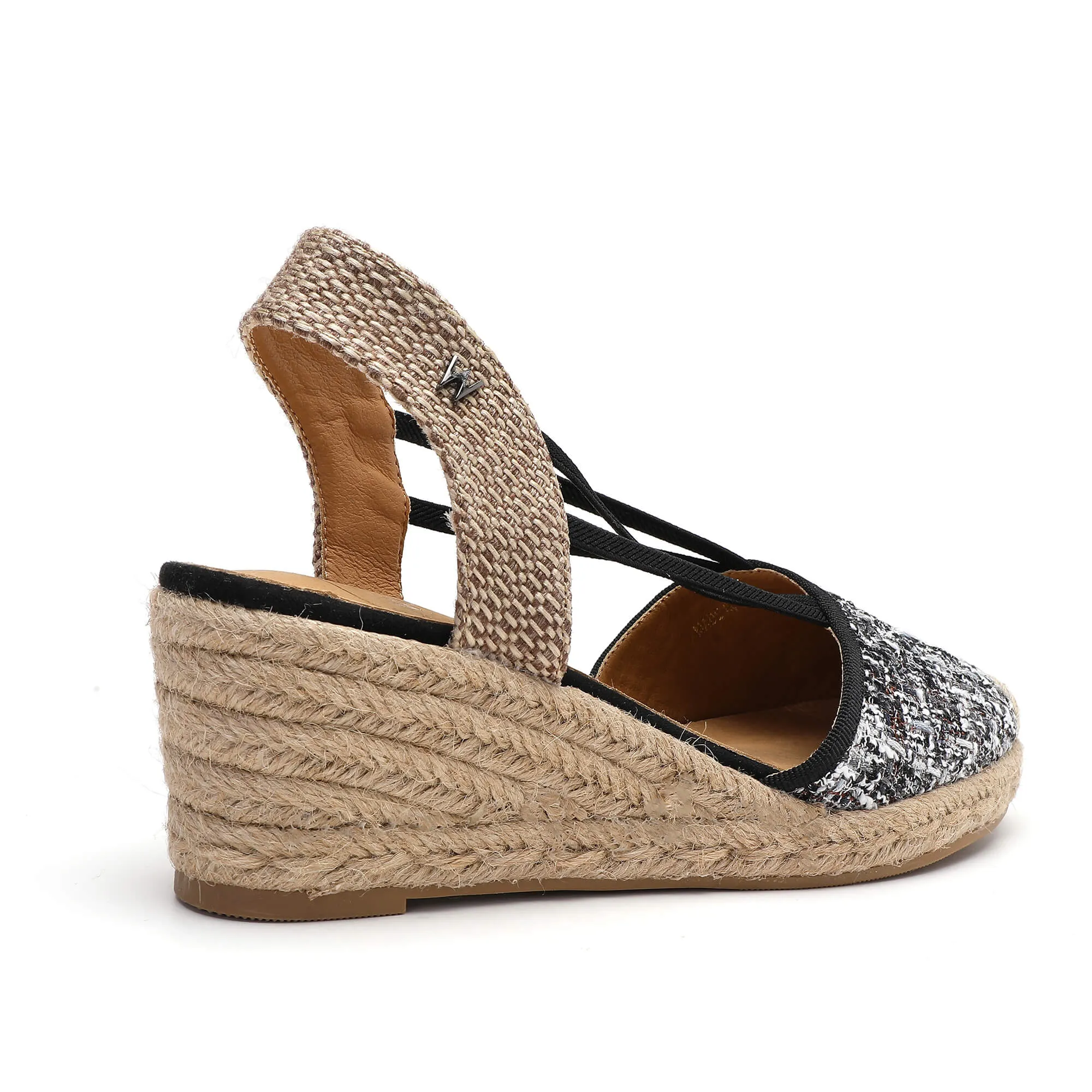 Emily Black & Grey Espadrille