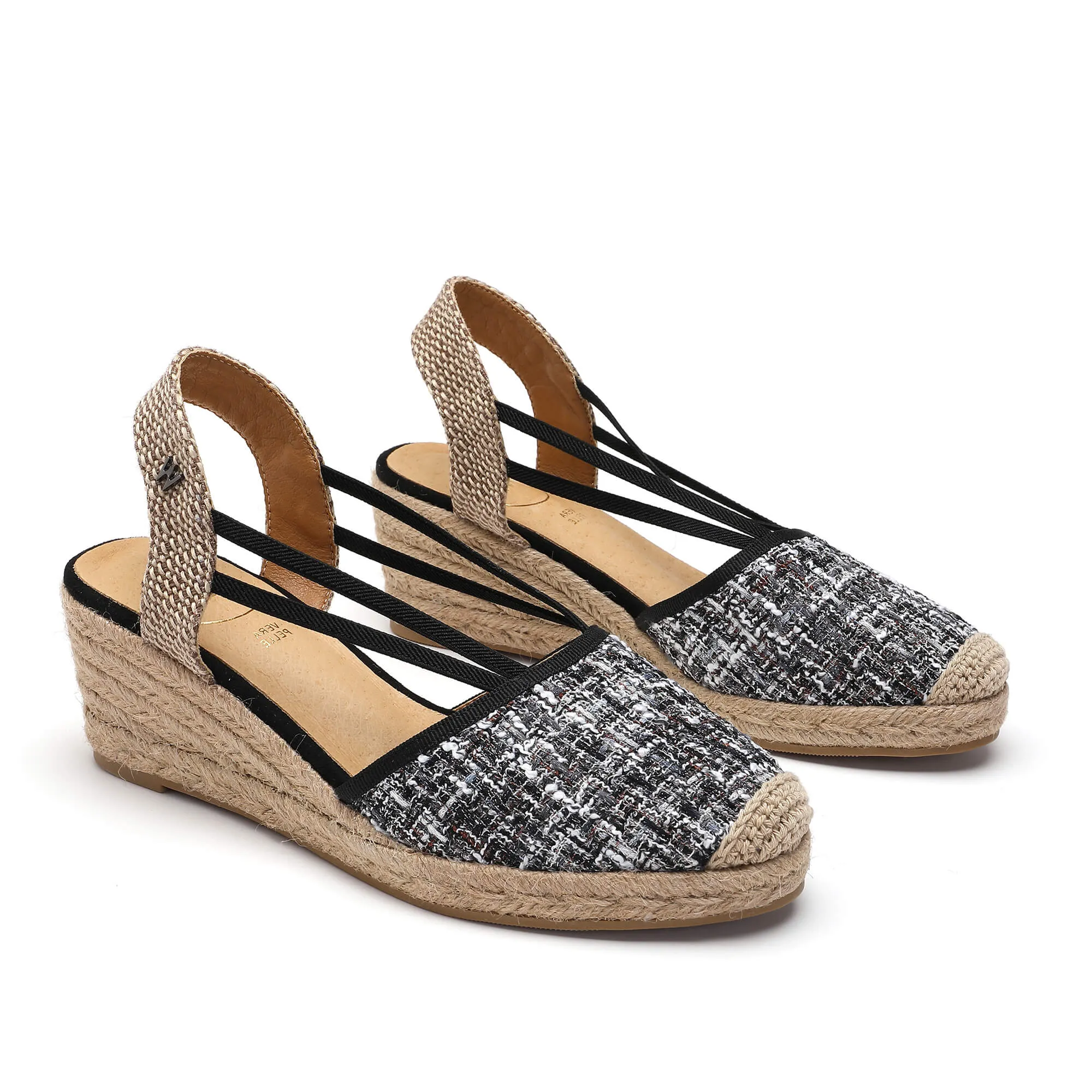 Emily Black & Grey Espadrille