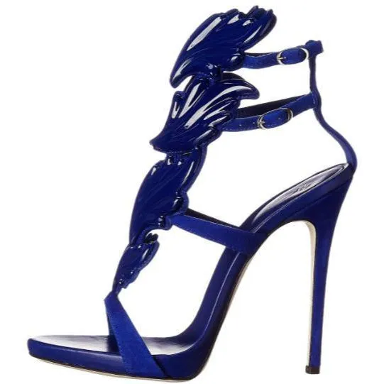 GIUSEPPE ZANOTTI Coline Cruel Wing High Heel Sandals, Setter Blue