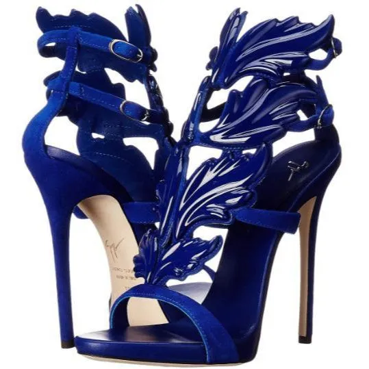 GIUSEPPE ZANOTTI Coline Cruel Wing High Heel Sandals, Setter Blue