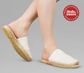Ivory mule espadrilles