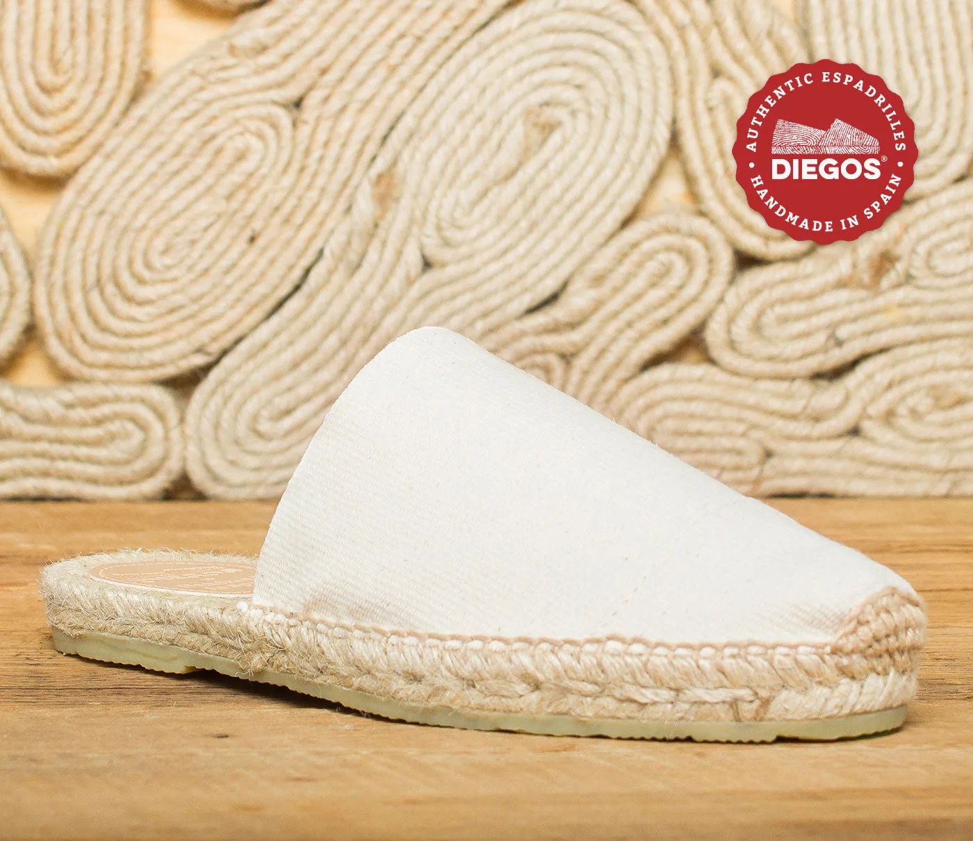 Ivory mule espadrilles