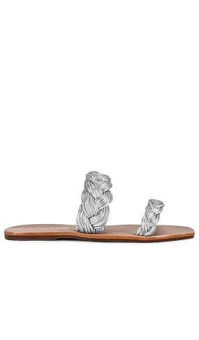 Kaanas Muria Sandal in Metallic Silver