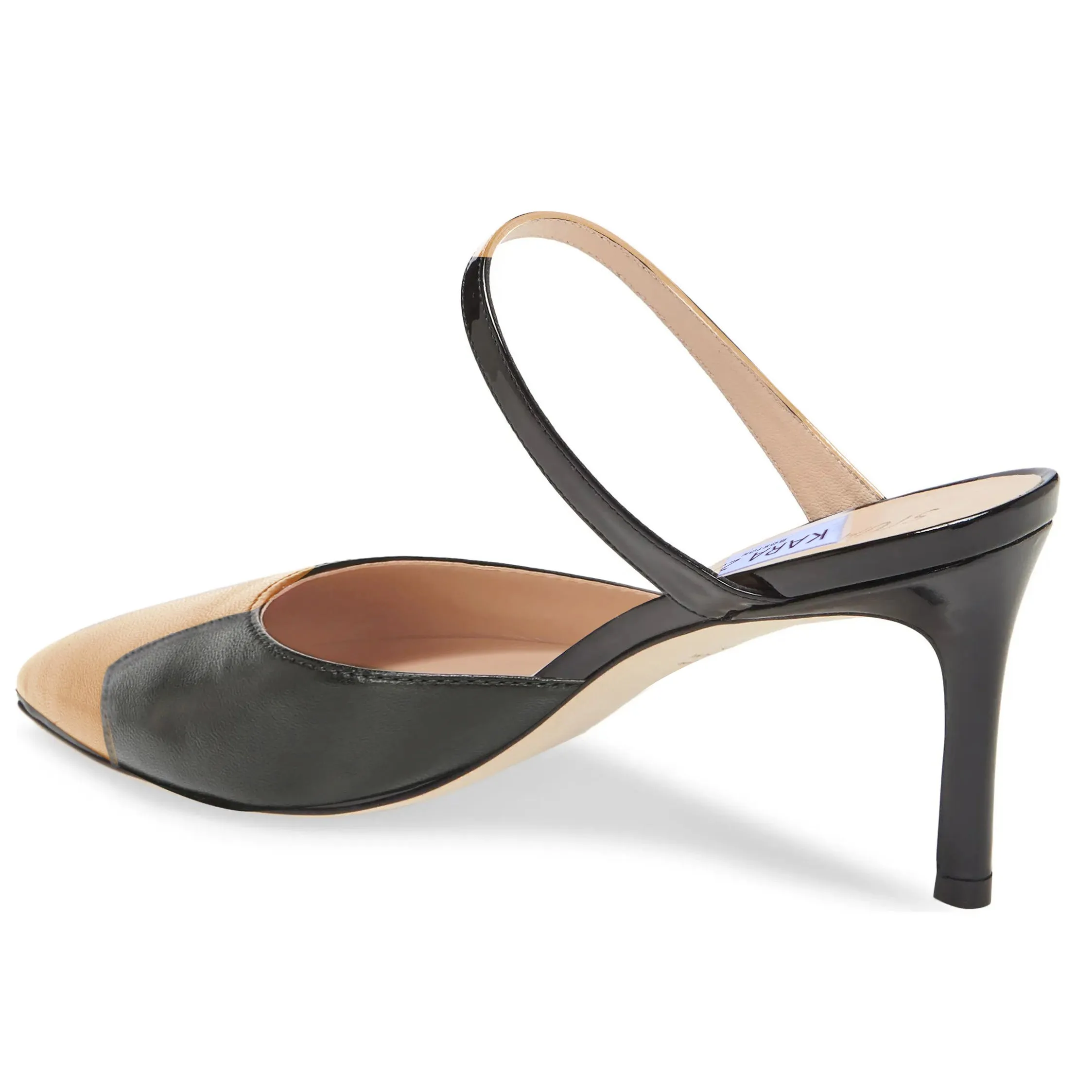 Kara Zini Handmade Slip-On Women's Black Leather Pumps