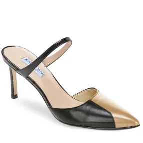 Kara Zini Handmade Slip-On Women's Black Leather Pumps