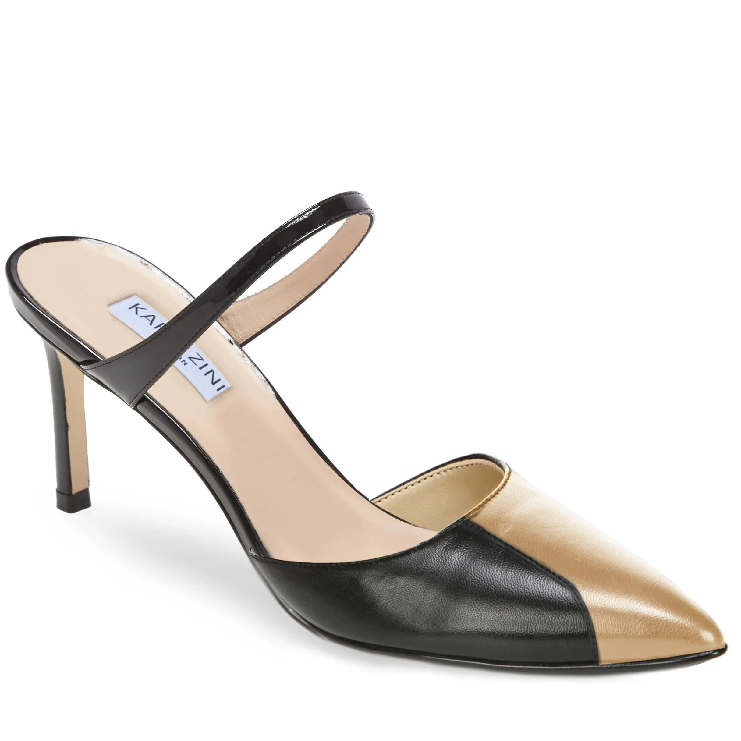 Kara Zini Handmade Slip-On Women's Black Leather Pumps