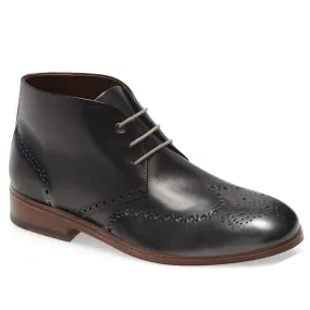 Kara Zini Handmade Slip-On Women's Leather Black Booties