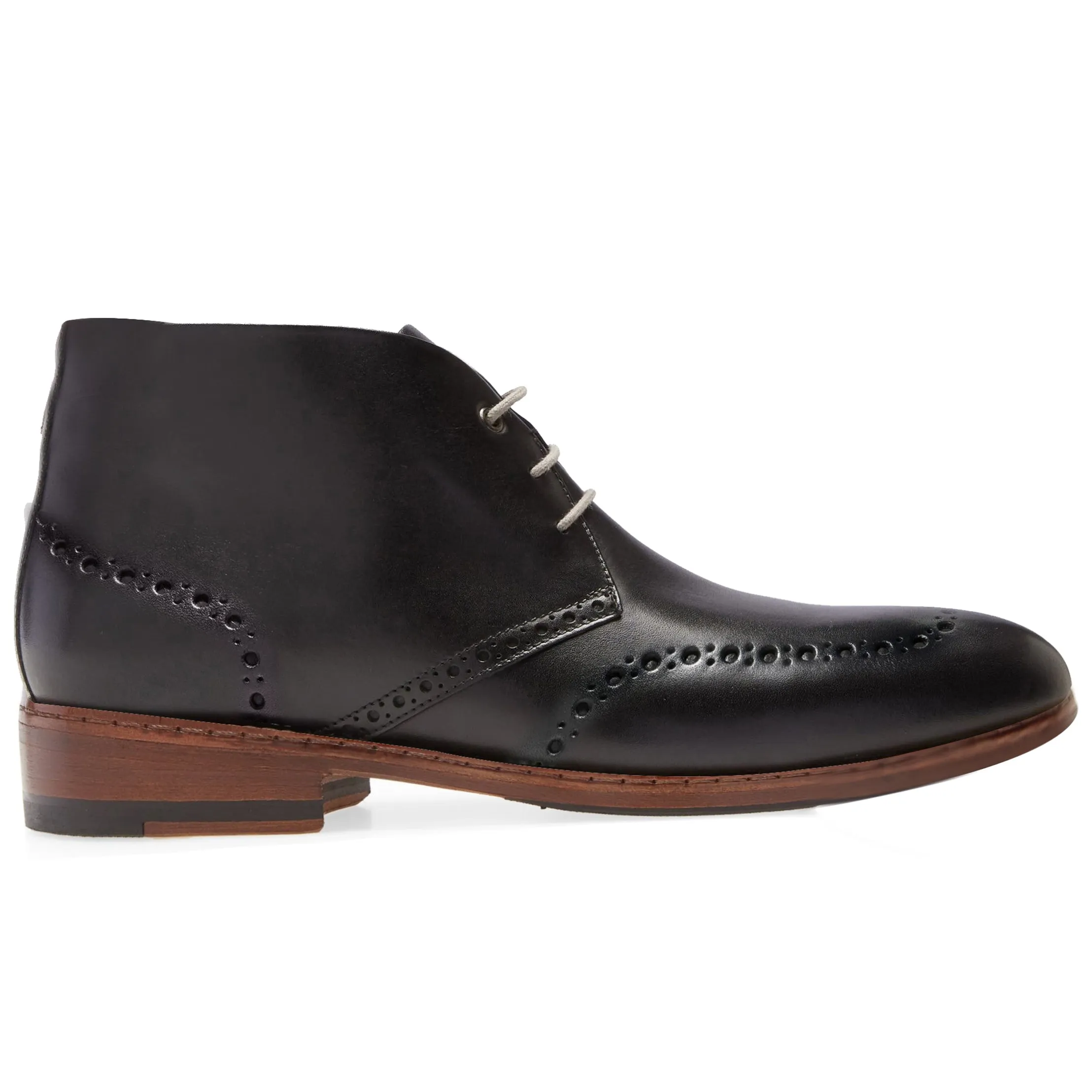 Kara Zini Handmade Slip-On Women's Leather Black Booties