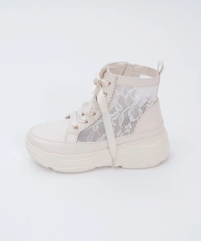 Lace High-Top Sneakers