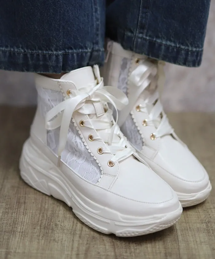 Lace High-Top Sneakers
