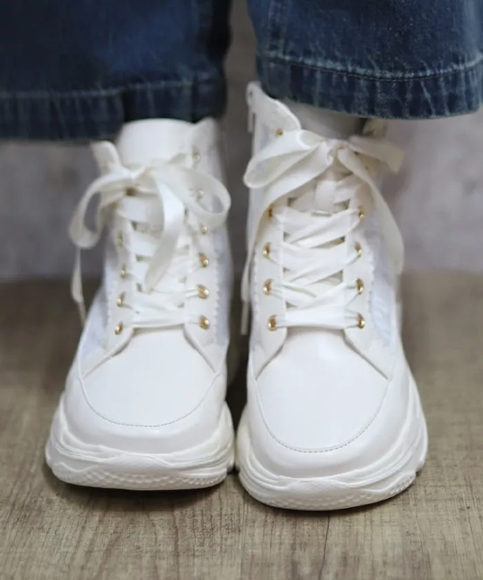 Lace High-Top Sneakers