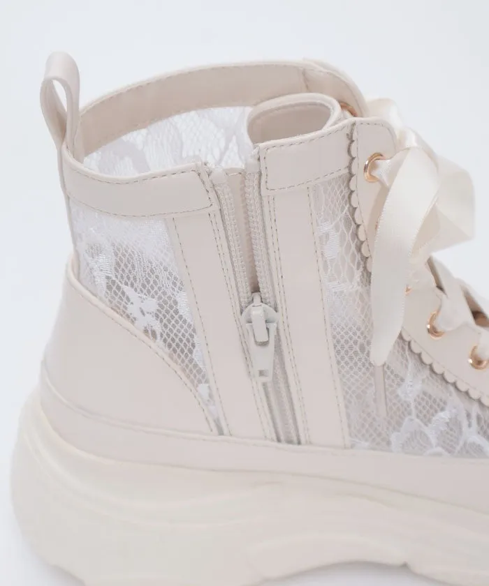 Lace High-Top Sneakers