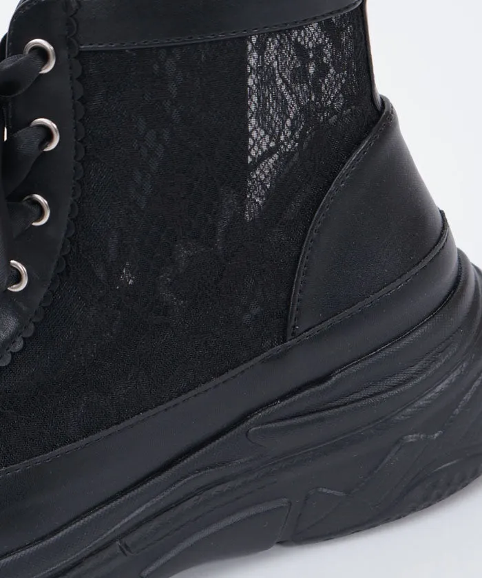 Lace High-Top Sneakers