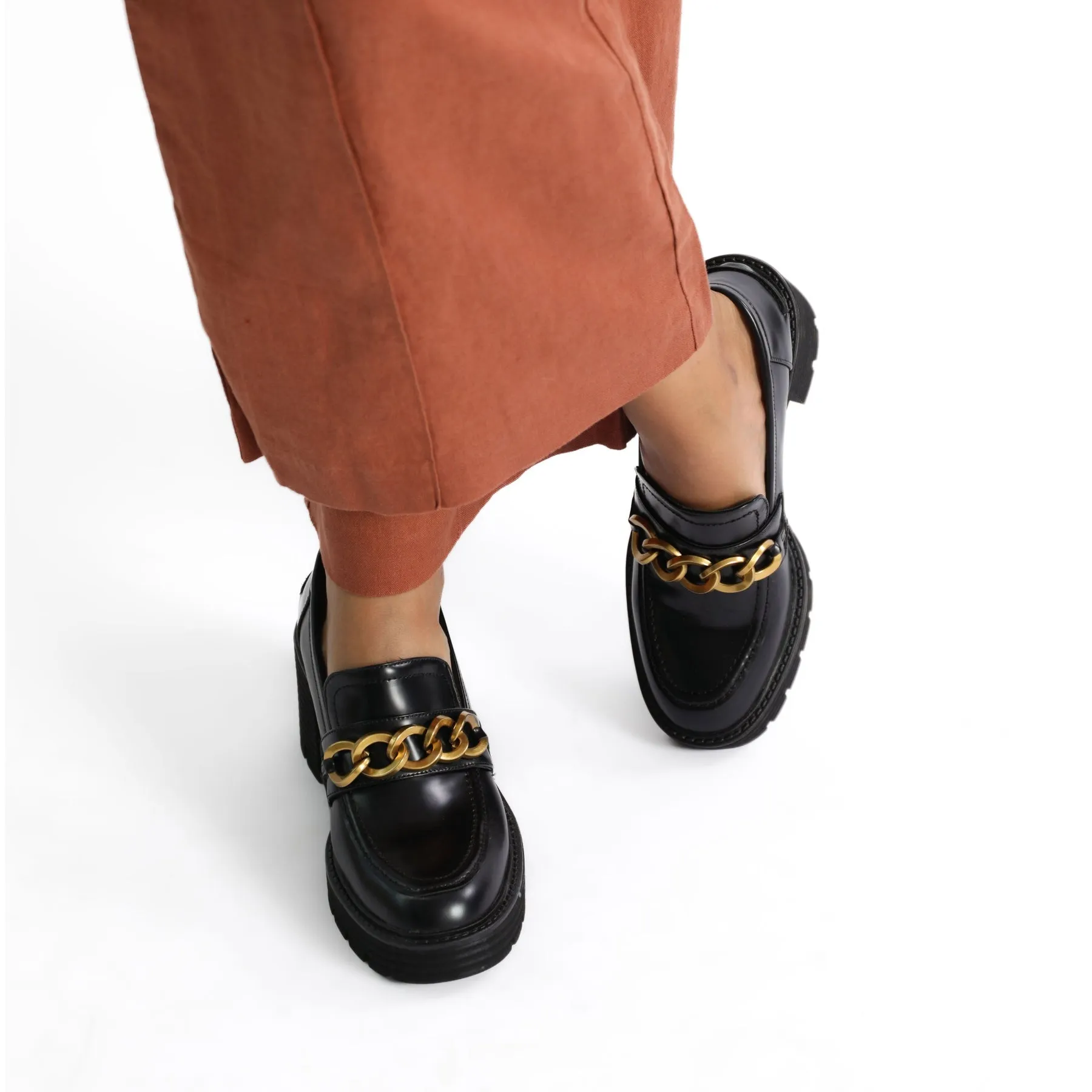 MALI BLOCKED HEEL LOAFERS