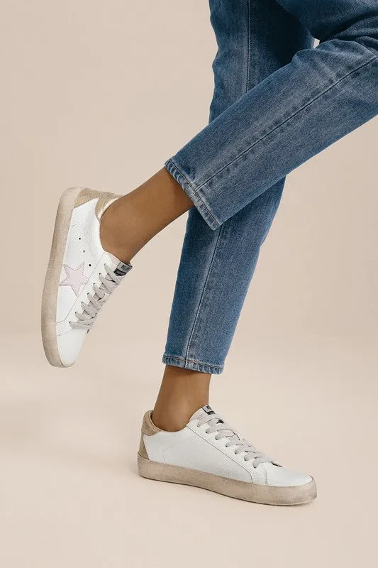 NEWEST ARRIVAL Pink/Gold Star Sneakers