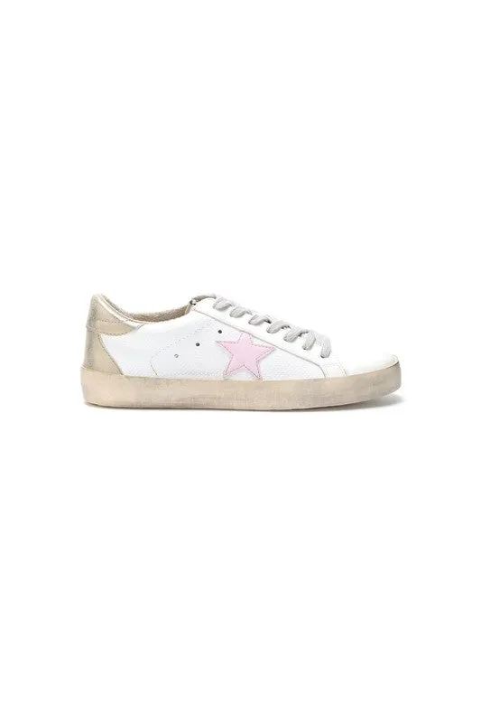NEWEST ARRIVAL Pink/Gold Star Sneakers