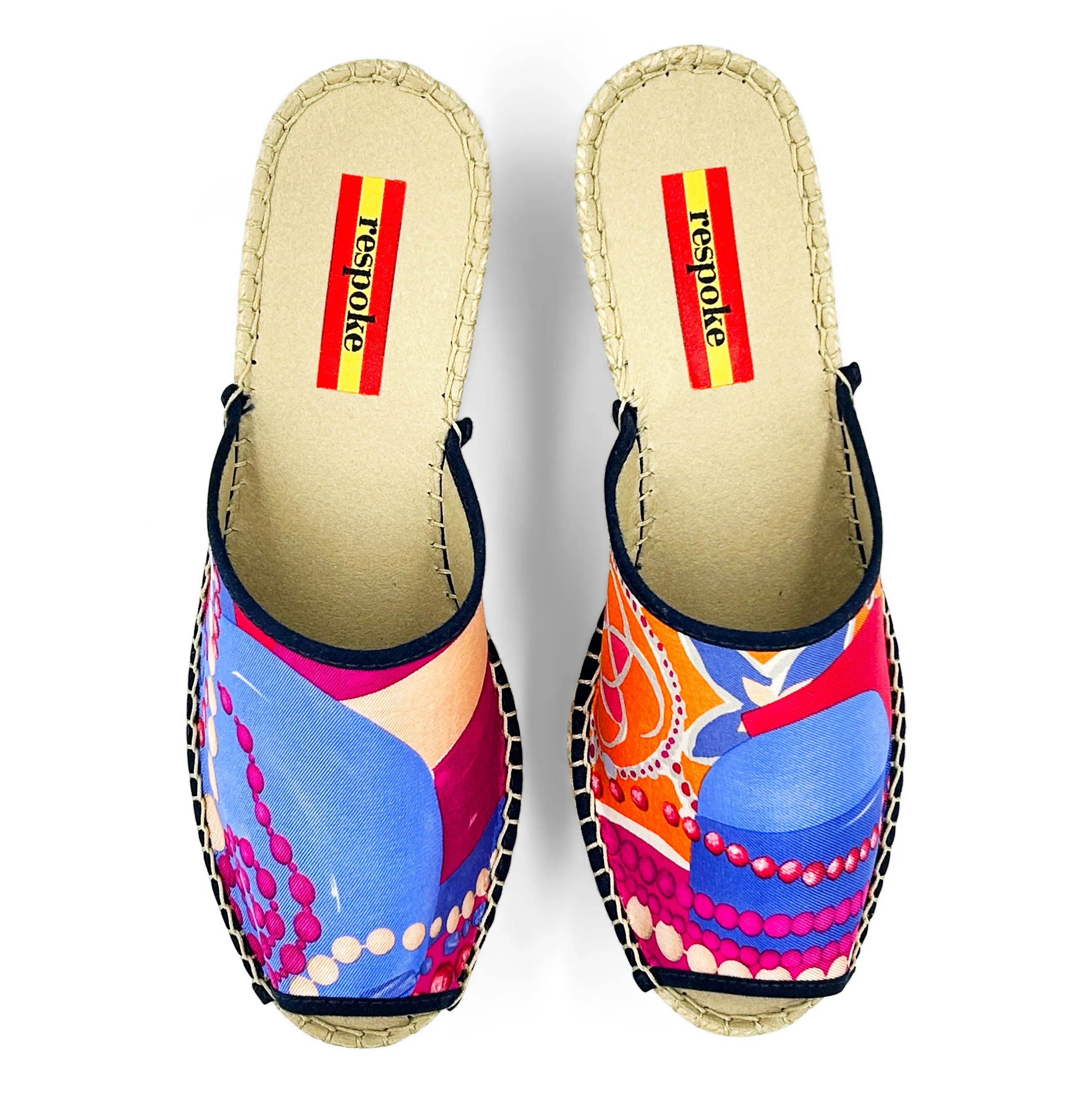 PERLES Orange Modern Wedge Espadrilles