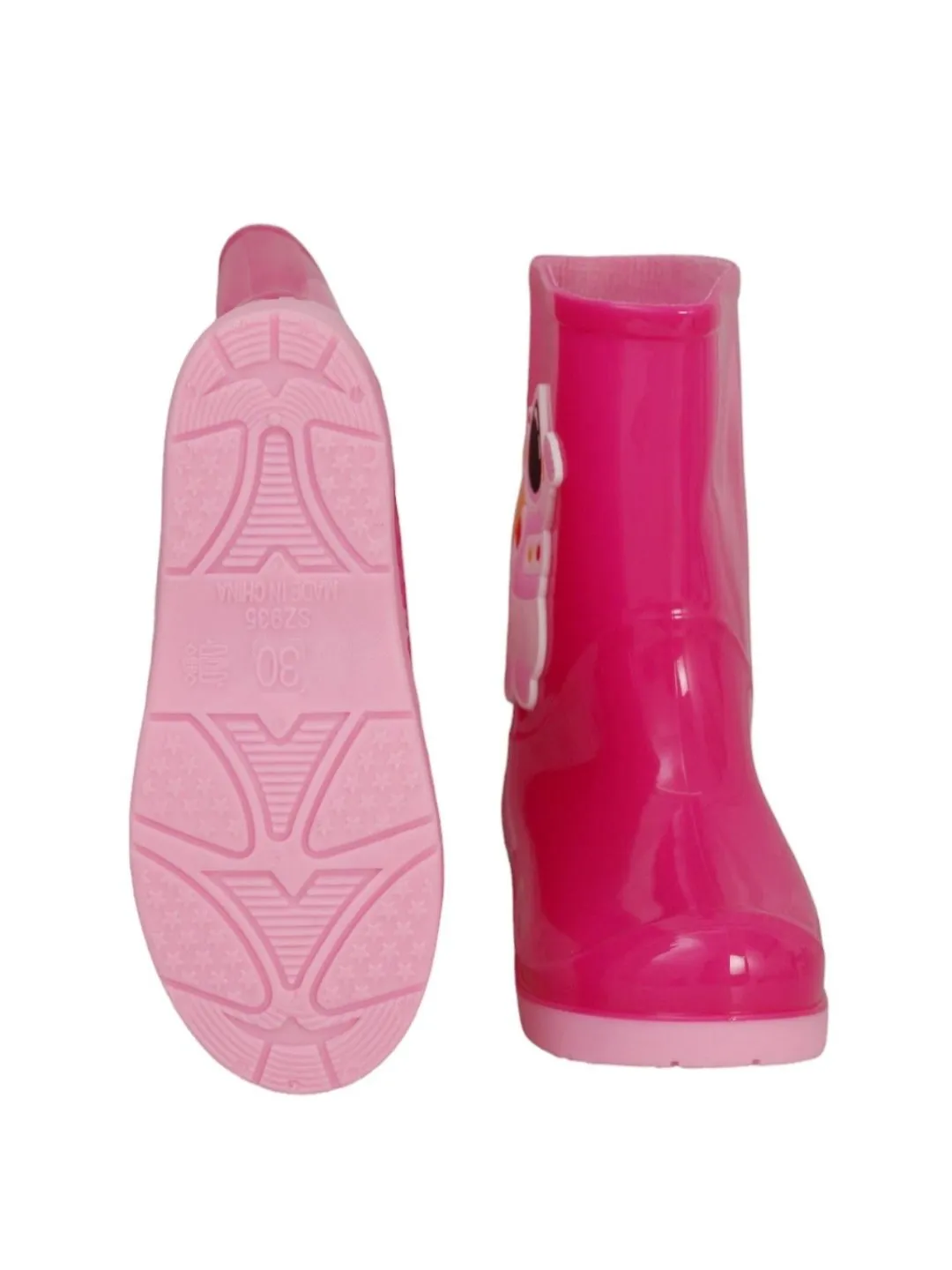 Pink Astronaut Themed Rain Boots For Girls