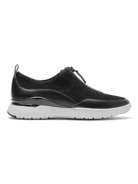 Rockport Women's Total Motion Sport Zip Sneaker Black CI6384