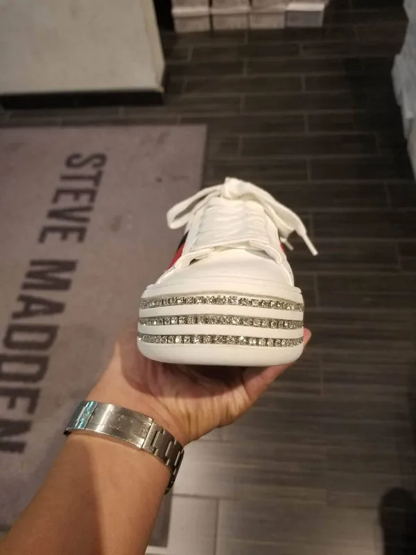 Steve Madden Women's Checked Sneakers White CHEC01S1