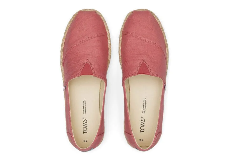 TOMS Womens Alpargata Platform Eco Rope Espadrille - Faded Rose