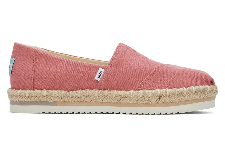 TOMS Womens Alpargata Platform Eco Rope Espadrille - Faded Rose