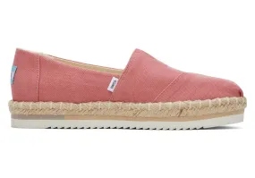 TOMS Womens Alpargata Platform Eco Rope Espadrille - Faded Rose