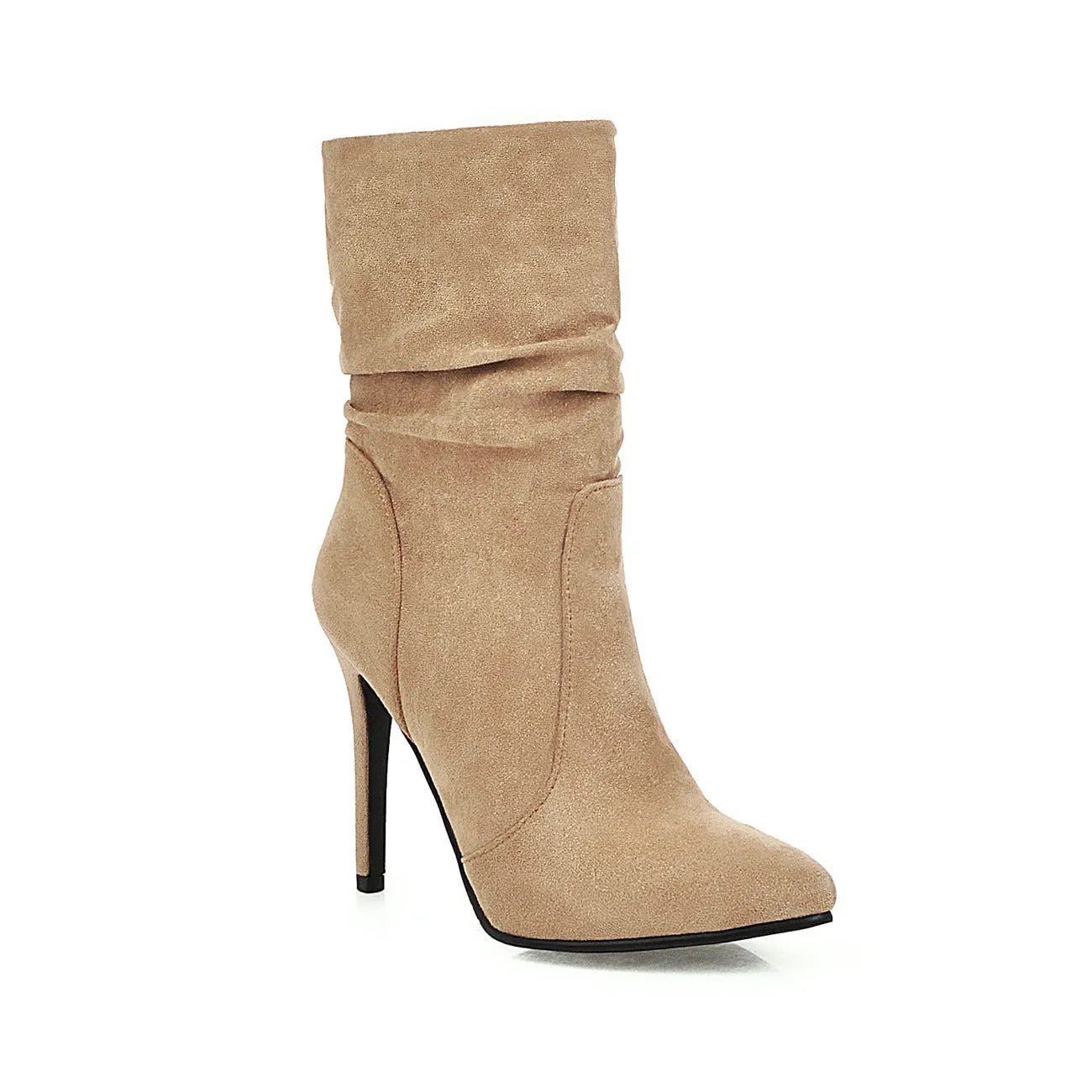 Women’s Suede Low-Top High Heel Stiletto Boots